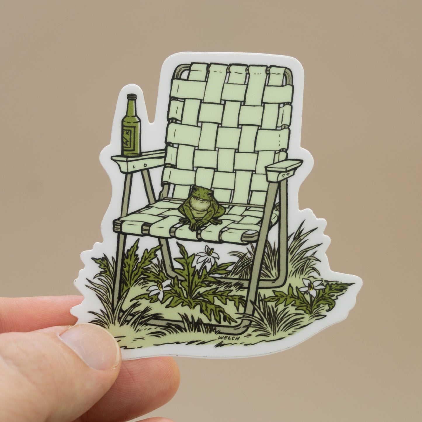 Patio Frog Sticker