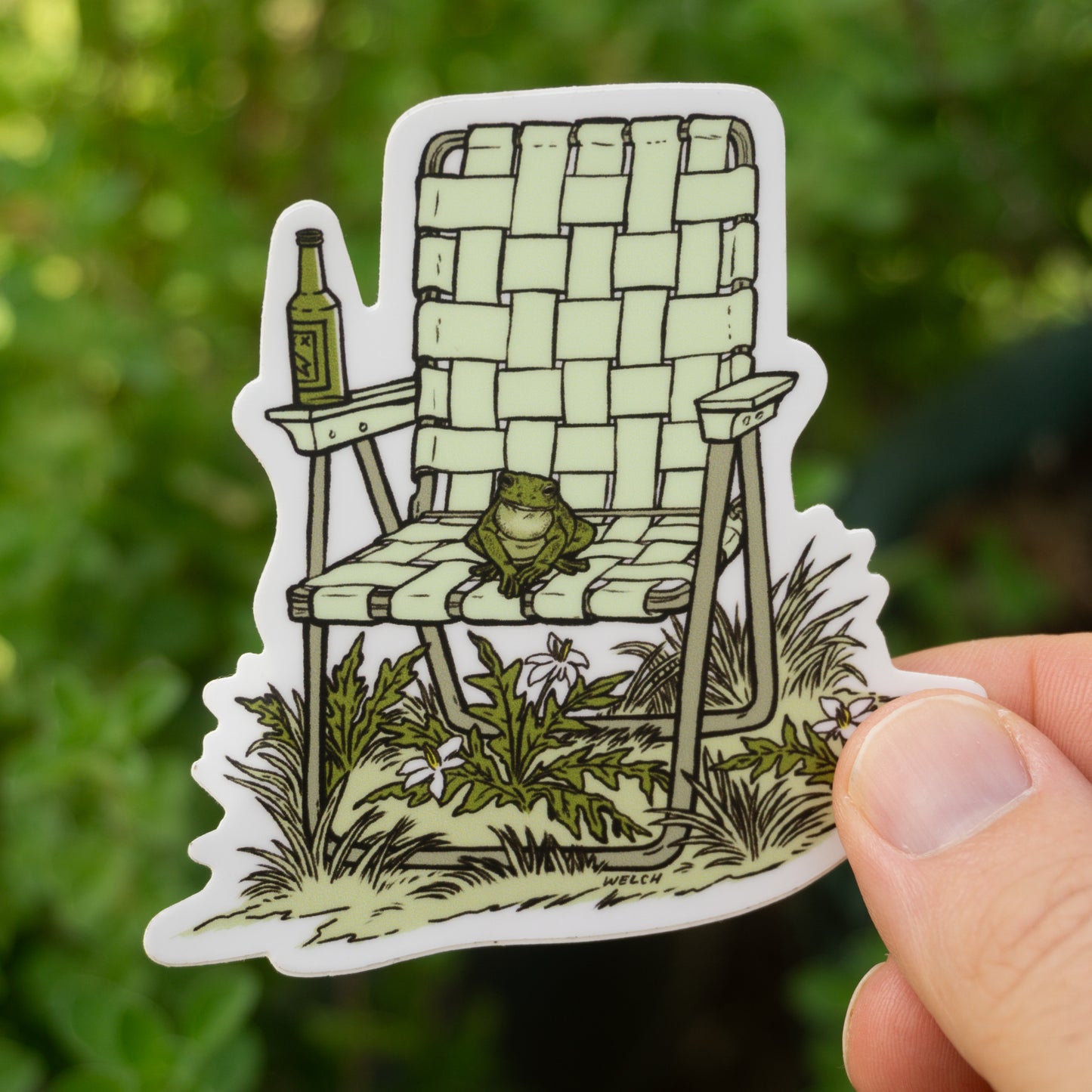 Patio Frog Sticker